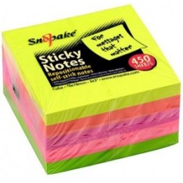 snopake sticky notes assorted neon