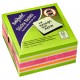 Adhesive Note Cube 3x3 Neon