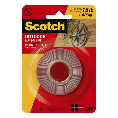 3m outdoor mounting tape 1"x60"