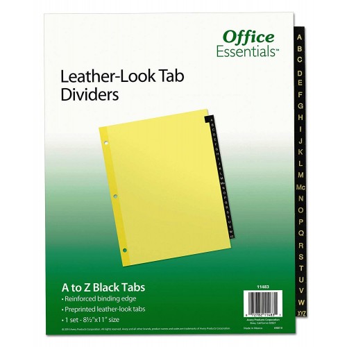 Office Essentials Leather-look Tab Dividers