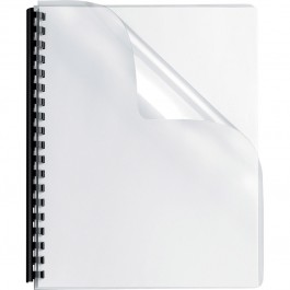 File Tang Cover Asst. Colors Clear Front BLACK