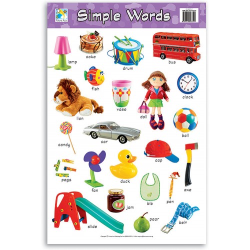 Wall Chart Simple Words BOSS School and Office Supplies