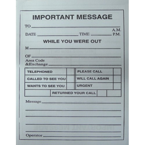 Telephone Message Pad