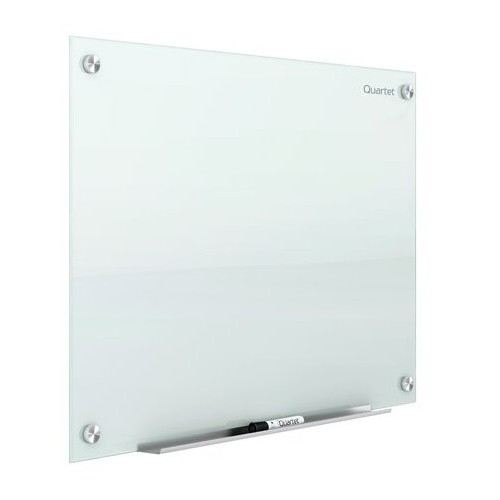 Ultra White 3 Magnets 36 x 24 Inches Glass Dry Erase White Board QUEENLINK Magnetic Glass Whiteboard for Office School Home Wall Mounted Frameless Glass Magnetic Bulletin Board with 1 Pen Tray 