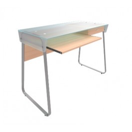 Glass Top Computer Desk (Xtech)
