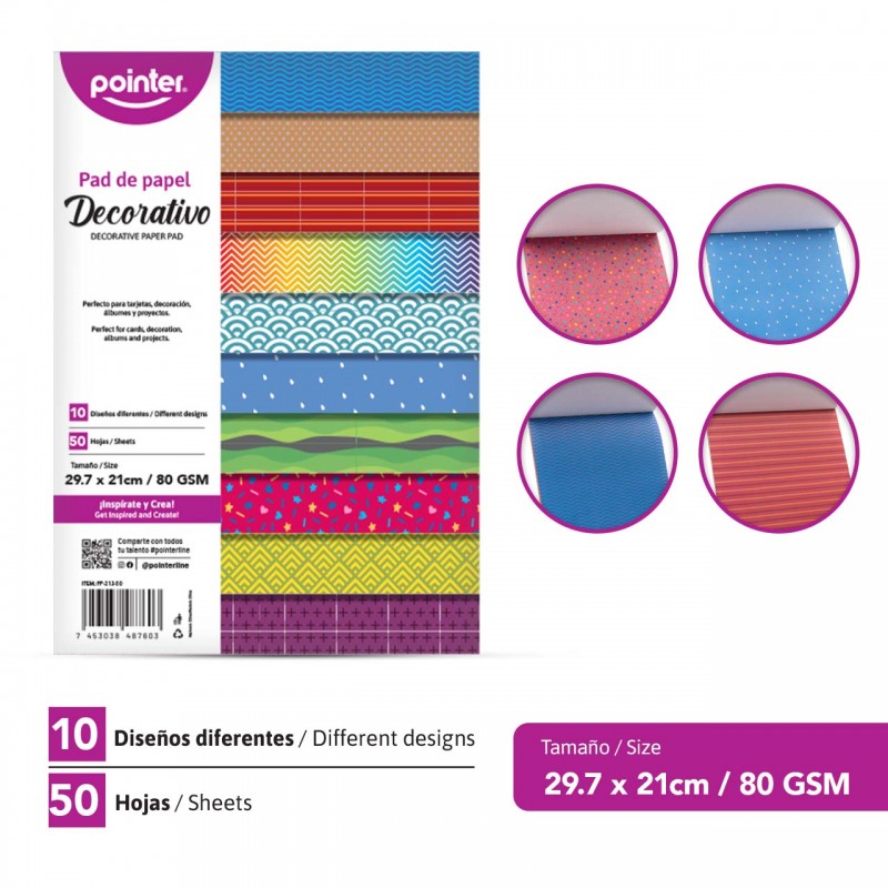 Decorative paper pad (Pointer) BOSS School and Office Supplies