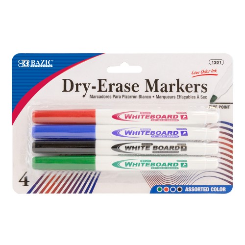Assorted Colour Dry-Erase Marker (4/Pack)