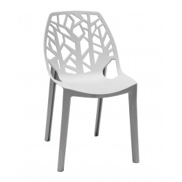 White Cut Out Poly Chair