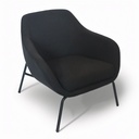 LOUNGE CHAIR FABRIC BLACK