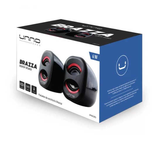 DESKTOP SPEAKERS BRAZZA USB 2.0 BLACK/RED