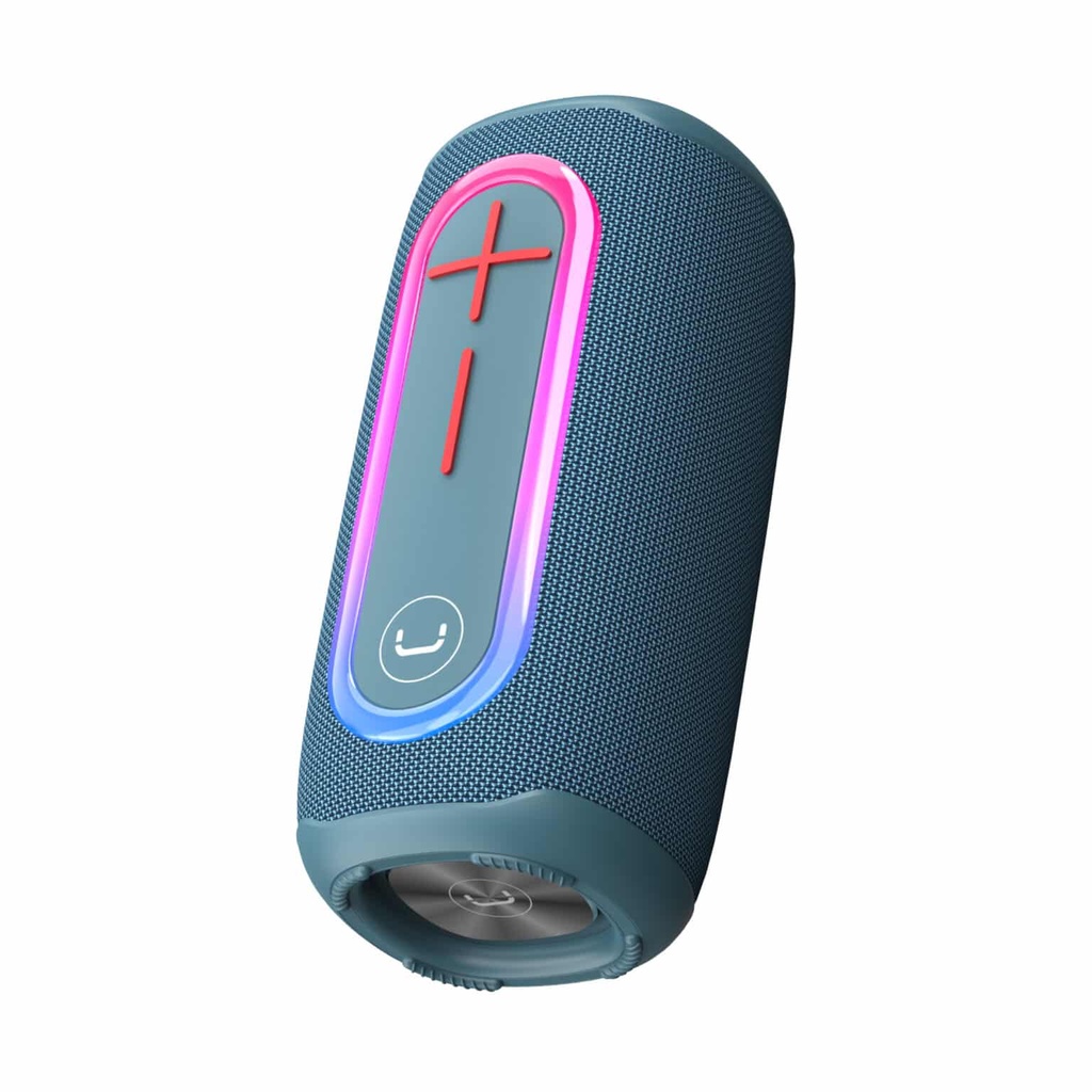 SPEAKER SPIN BT WATERPROOF TWS LED 20W - BLUE