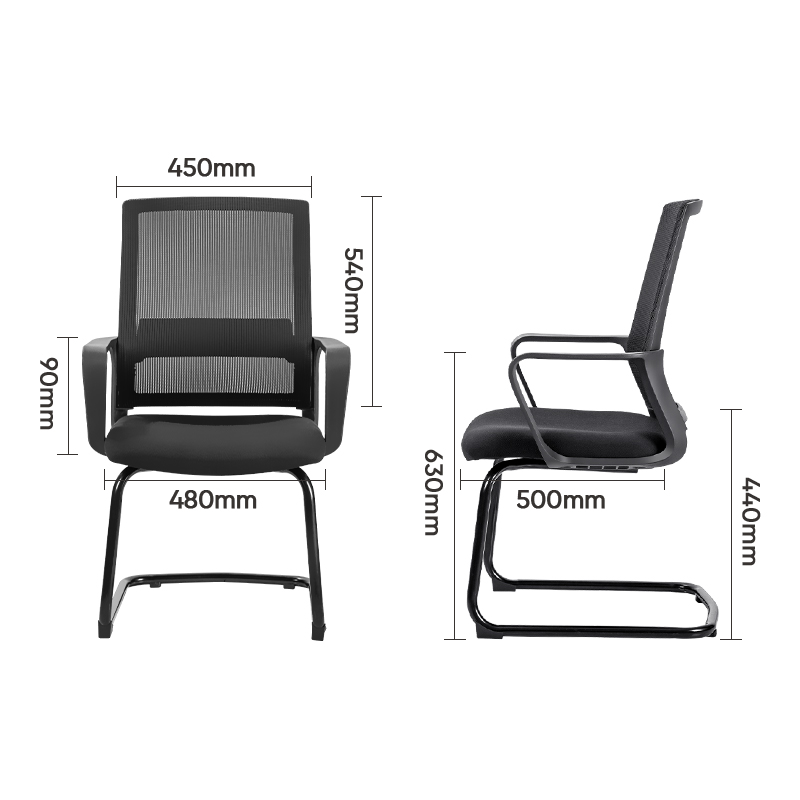 CONFERENCE CHAIR MESH BACK BLACK