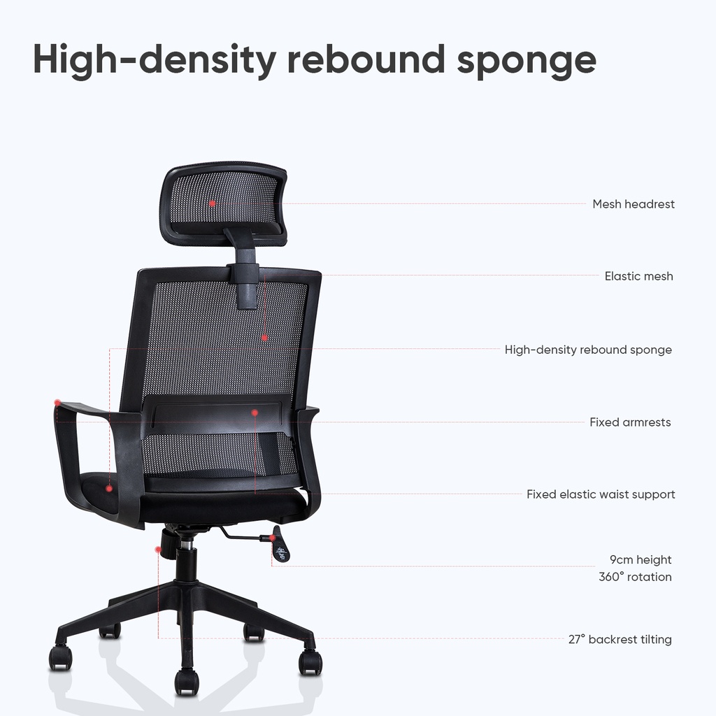 EXECUTIVE CHAIR MESH BACK BLACK