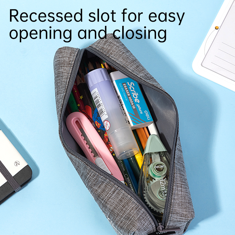 CASE PENCIL POUCH 6CM BLUE/DARK