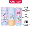 CASE PENCIL POUCH 6CM BLUE/PINK/YELLOW