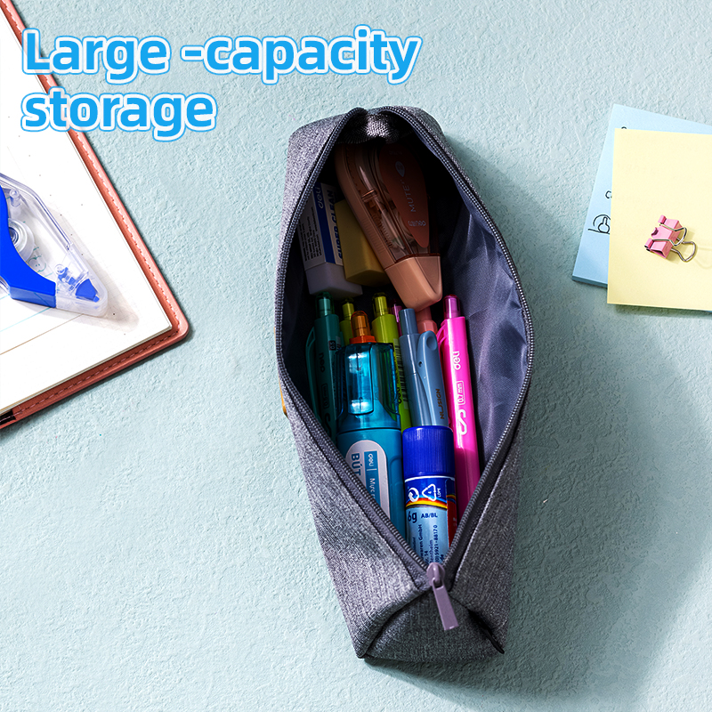 CASE PENCIL POUCH 8CM BLUE/DARK GREY/GREY