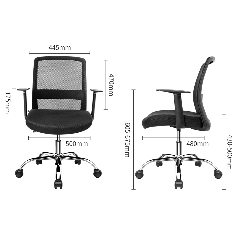 CHAIR OFFICE MESH BACK BLACK
