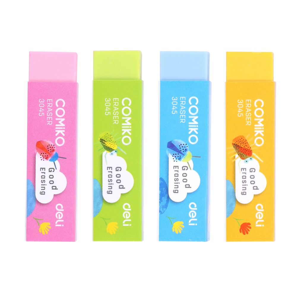 ERASER 15MM PINK/BLUE/GREEN/YELLOW