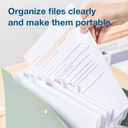 FILE EXPANDING A4-8P BLUE/GREEN/WHITE