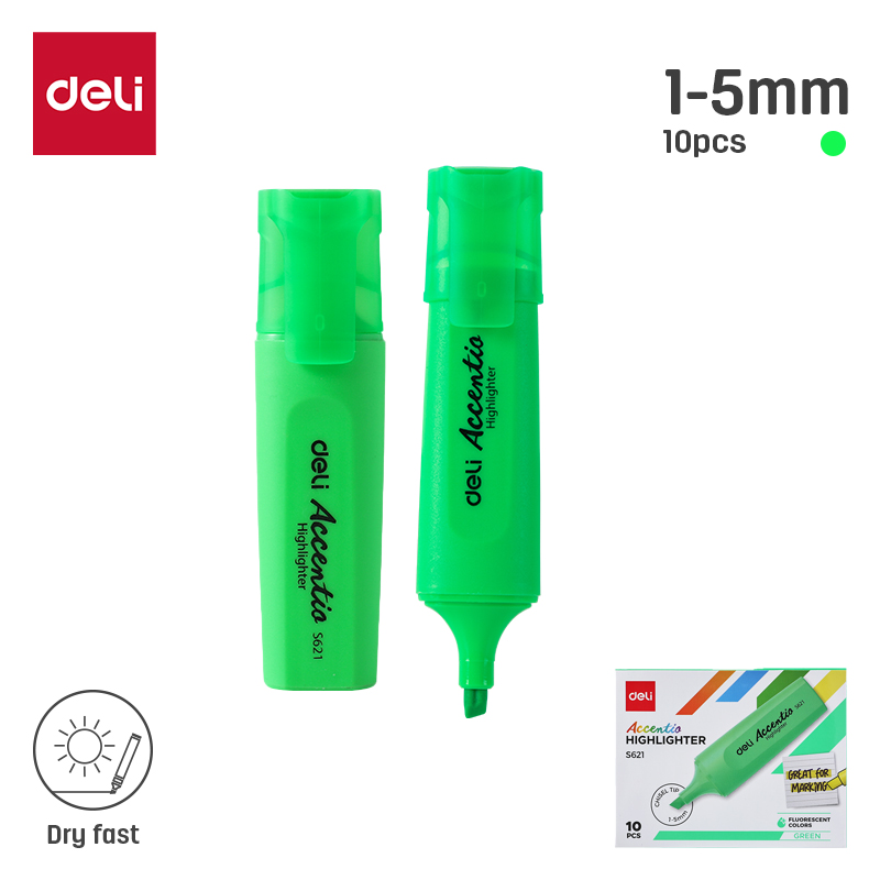 HIGHLIGHTER CHISEL TIP GREEN