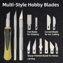 HOBBY KNIFE SET 16PCS YELLOW