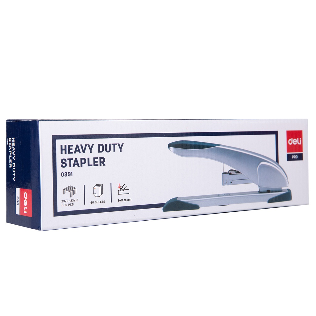 STAPLER H/D 60 SHEETS BLACK/SILVER