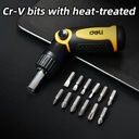 TOOLS 13 IN 1 RATCHET SCREWDRIVER 13PCS/SET YELLOW