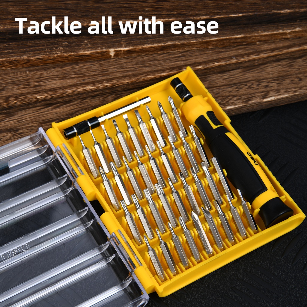 TOOLS ELECTRONIC SCREWDRIVER 38PCS YELLOW