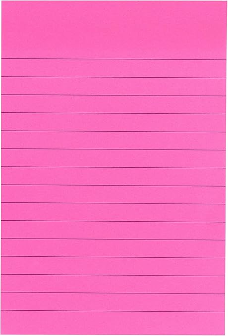 PAD STICKY LINED 6X4 PINK