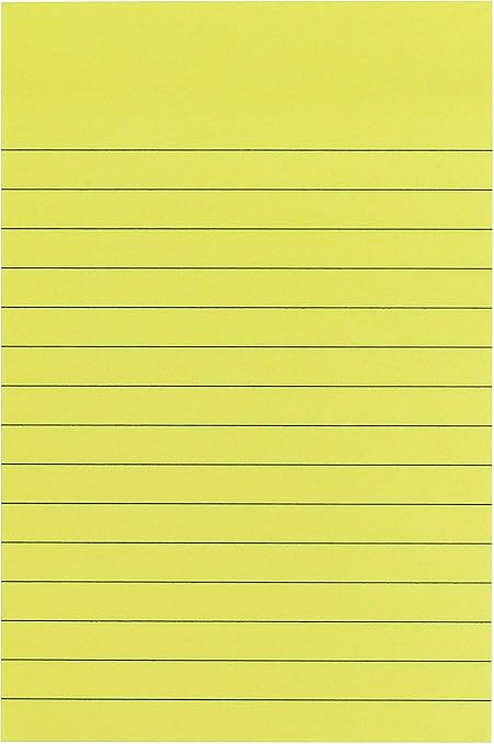 PAD STICKY LINED 6X4 YELL