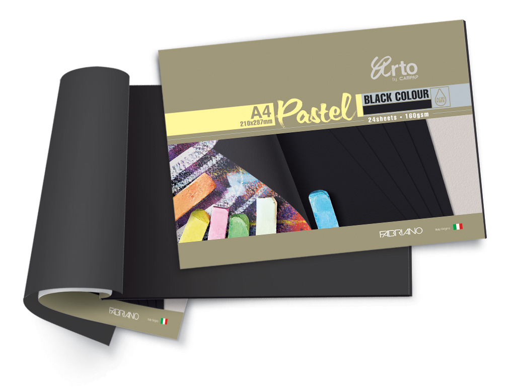 PAD PAPER BLK PASTEL A4 24SHT