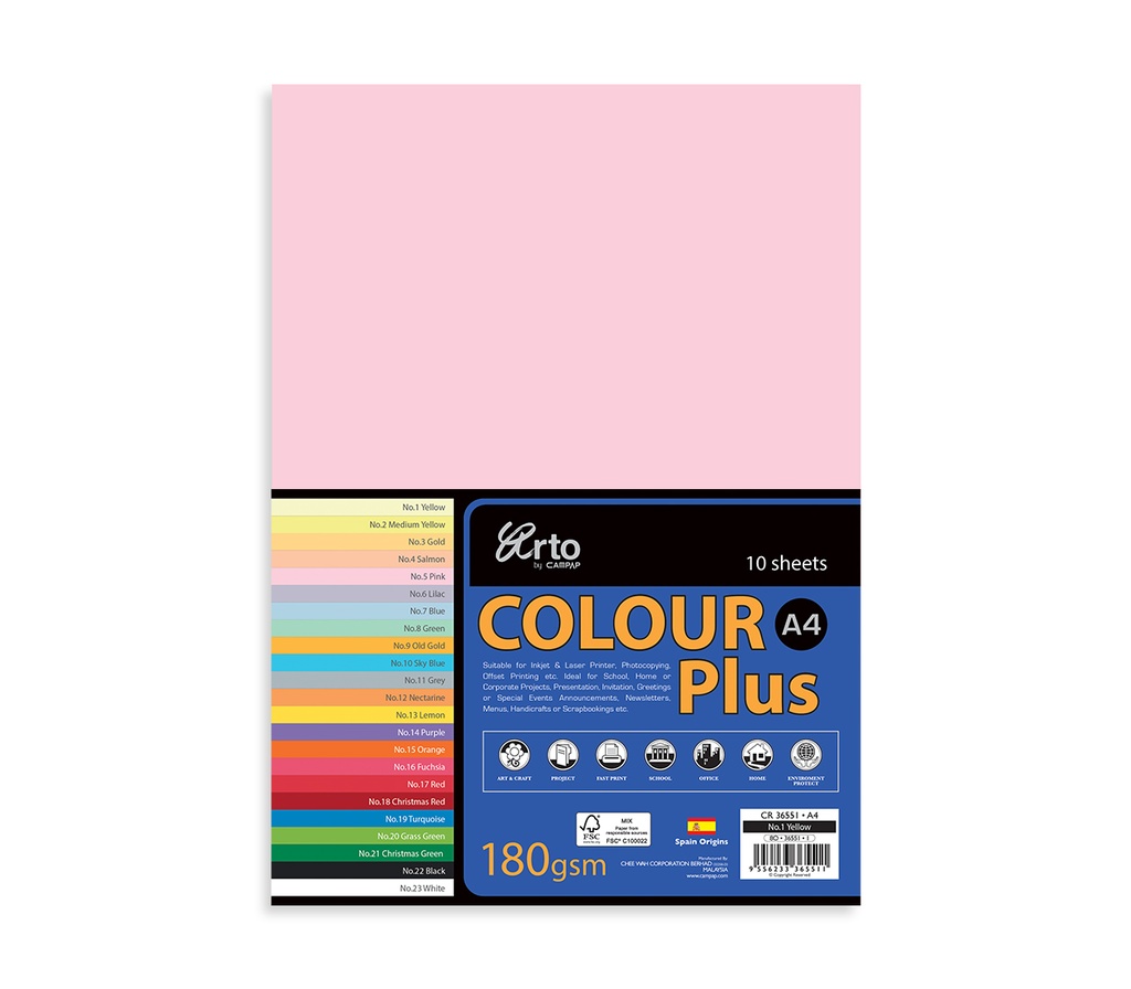 BOARD COLOR PLUS PINK 20X25