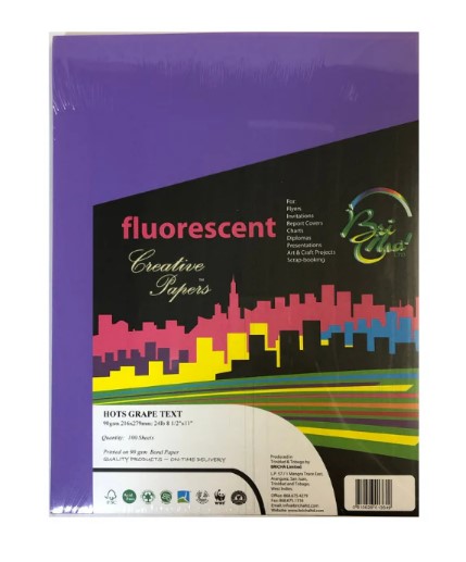 PAPER FLUO GRAPE L/S (100)