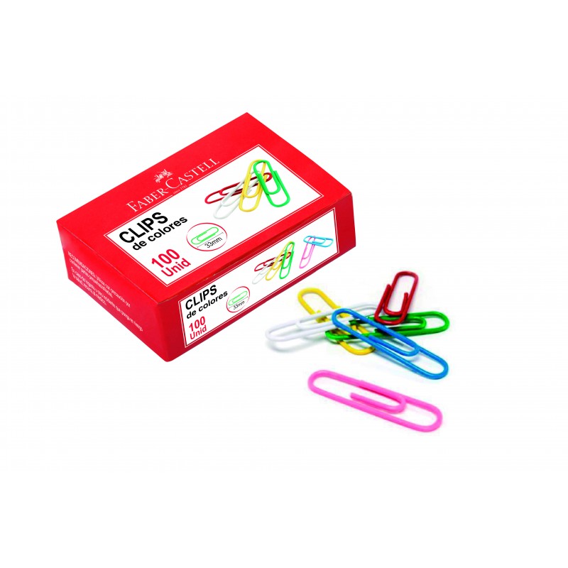 CLIPS PAPER COL LGE 100'S FABE
