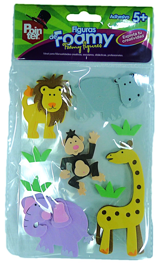 CRAFT FOAMY ANIMALS-4 DESIGNS