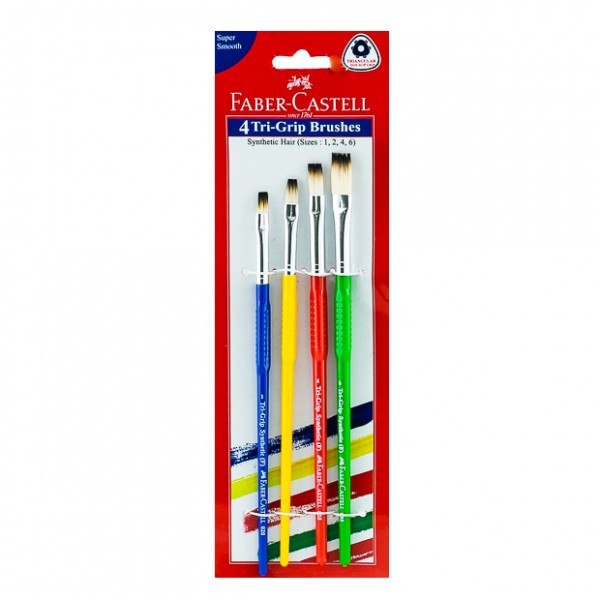 BRUSH ARTIST FLAT TRIGRIP 4'S