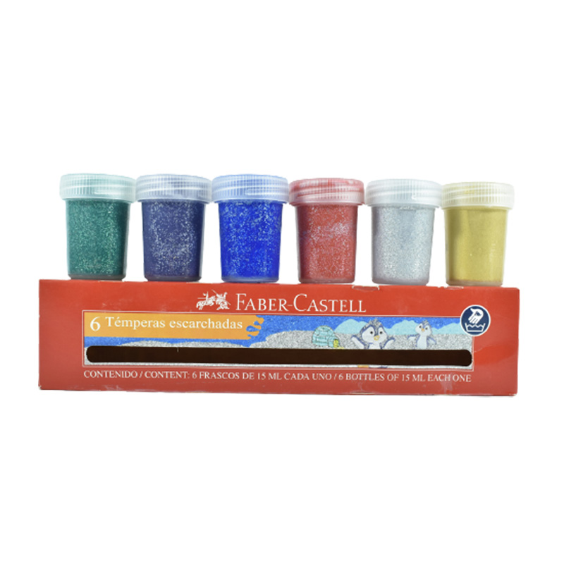PAINT TEMPERA GLITTER 15ML 6"S