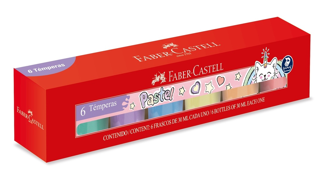 PAINT TEMPERA PASTEL 6'S 30ML