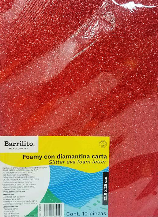 CRAFT GLITTER FOAM W/ADHES BAK