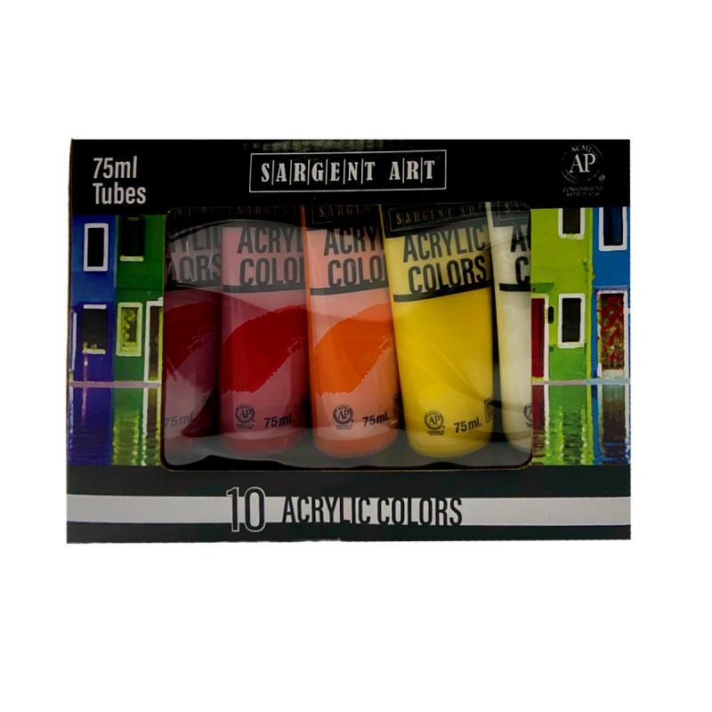 PAINT ACRYLIC TUBE 75ML 10'S