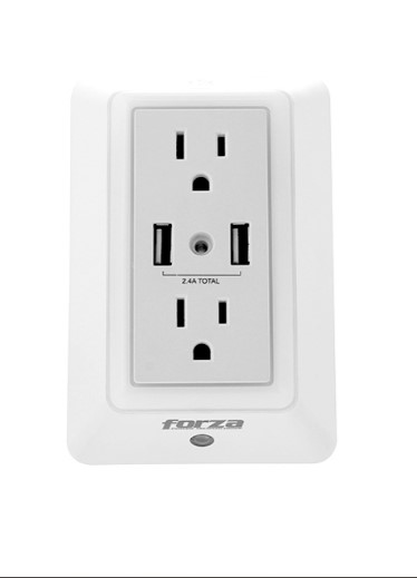SURGE WALL 2OUT/USB
