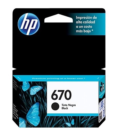 CART HP INKJET 670/CZ113AL BLK