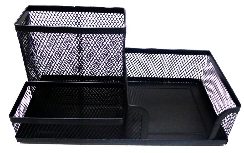 TIDY DESK MESH -3 SECTIONS BLK