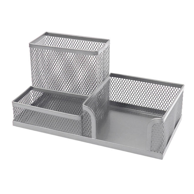 TIDY DESK MESH -3 SECT SILVER