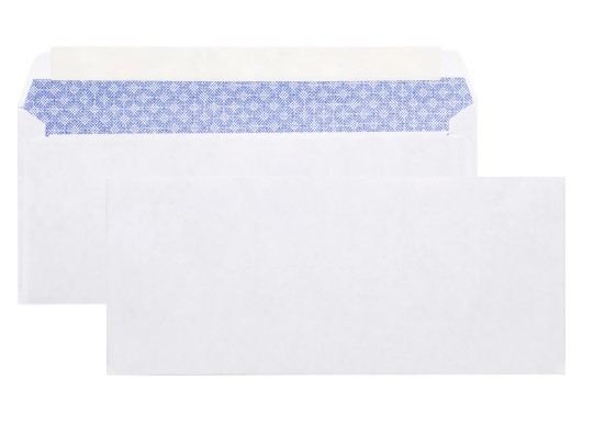 ENV WHITE 41/8X91/2 OPQ 90GSM