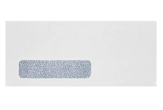 ENV WHITE WIND 41/8X91/2 OPQ 90GSM