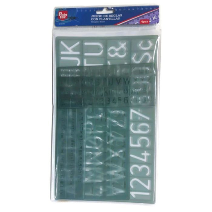 SET STENCIL TEMPLATE 4 SIZES