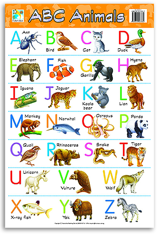 WALLCHART ABC ANIMALS FA0015E