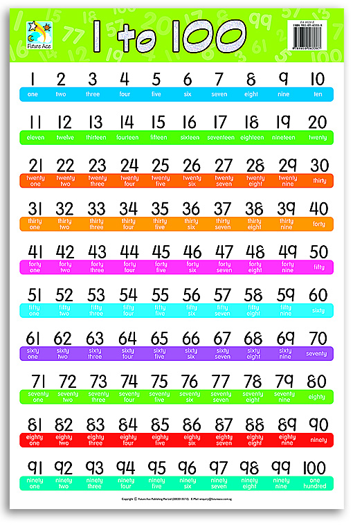 WALLCHART (1 TO 100 ) FA0020E