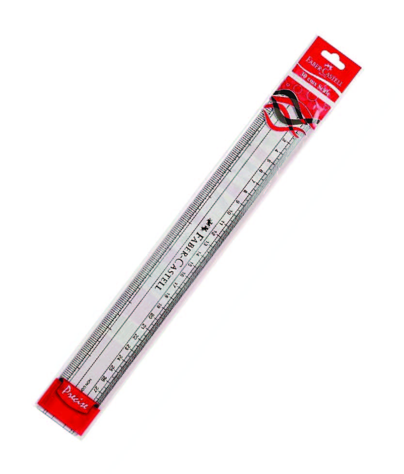 RULER PLASTIC 12IN SLIM CLEAR